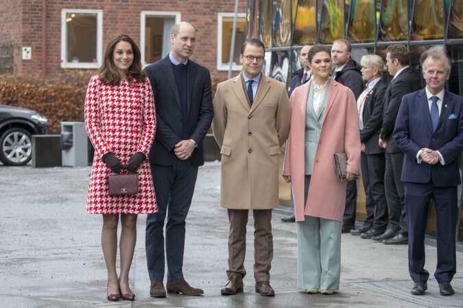 Kate Middleton, le prince William, la princesse Victoria et le prince Daniel de Suède.