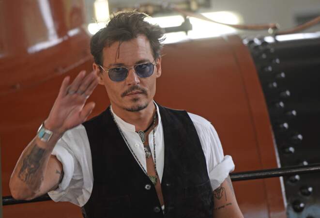 Johnny Depp à Moscou dans le cadre de la promotion du film "The Lone Ranger" (2013)