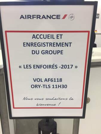 Même Air France a tout prévu pour les Enfoirés