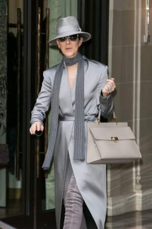 Céline Dion range ses vêtements pas couleur