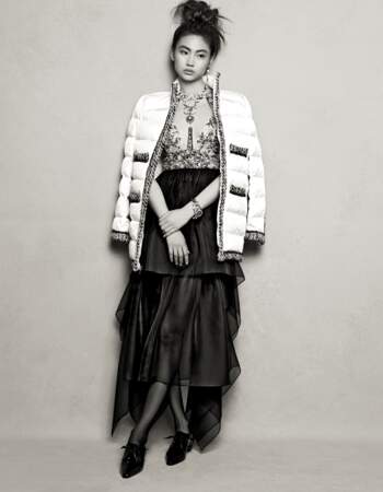 Chanel réinvente la doudoune version veste en tweed, chiquissime !