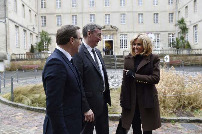 Brigitte Macron en visite privée au musée de la Tapisserie de Bayeux le 19 février 2018