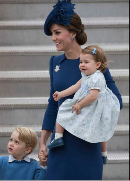 Kate, George et Charlotte, lors de leur visite officielle au Canada