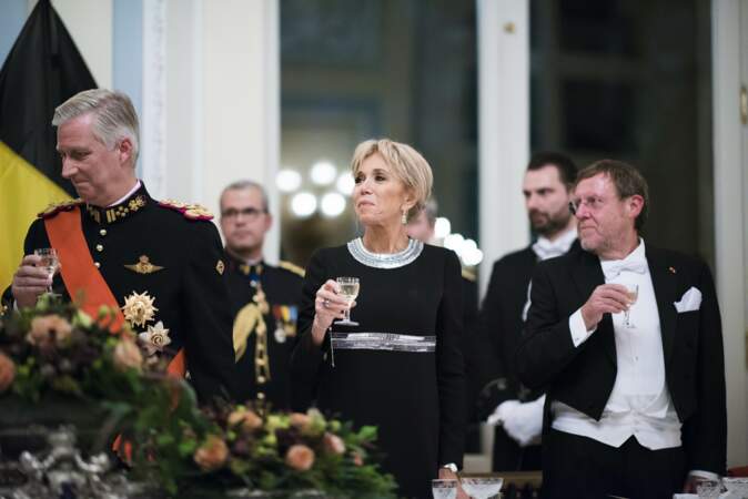 Brigitte Macron, invitée par la famille royale de Belgique