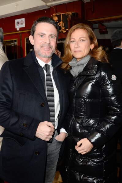 Manuel Valls et son épouse Anne Gravoin à la représentation de la pièce "Les Fantômes de la rue Papillon"