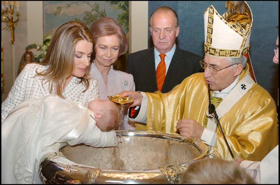 Cérémonie de baptême de Leonor d'Espagne, le 14 janvier 2006 au palais royal à Madrid