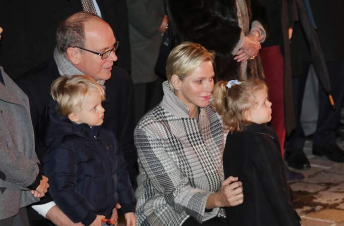 Charlene, Albert de Monaco, et leurs enfants à célèbrent la Sainte Dévote, Sainte patronne de Monaco