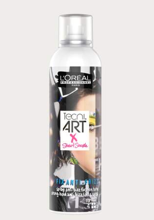 Spray fixant et anti-frisottis, L'Oréal Professionnel x Stuart Semple, 18€.