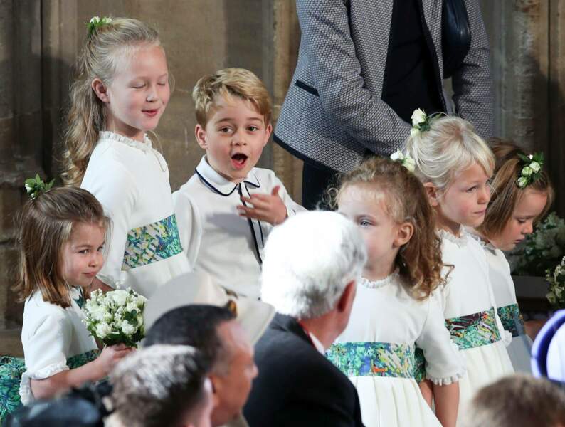 le prince George  lors de la cérémonie de mariage d'Eugénie d'York, le 12 octobre 2018