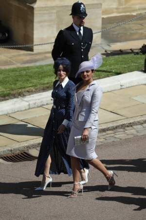Abigail Spencer et Priyanka Chopra arrivent au mariage de Meghan Markle et du Prince Harry, le 19 mai 2018
