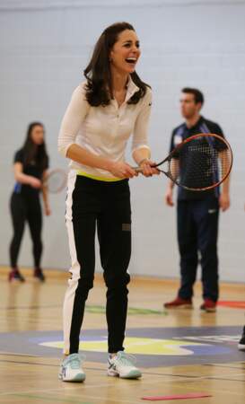 Le cours de tennis de la duchesse de Cambridge avec Judy Murray, la mère d'Andy Murray à Edimbourg