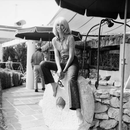 Mireille Darc en août 1969 à Antibes