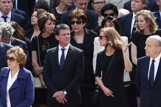 Manuel Valls et Anne Gravoin aux obsèques de Simone Veil