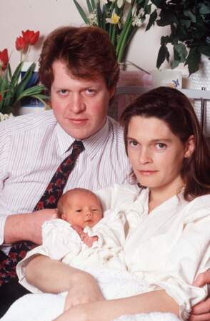 Kitty à sa naissance, avec ses parents Charles Spencer (frère de Diana) et Victoria Lockwood