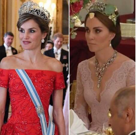 Kate Middleton sublime pour le diner d'état donné en l'honneur de Felipe et Letizia d'Espagne