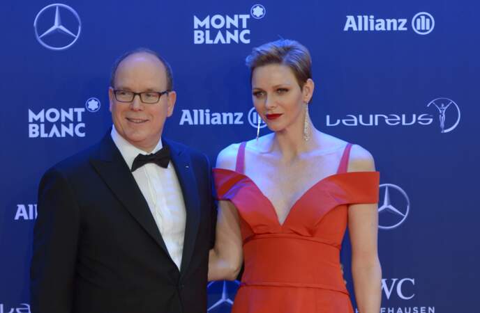 Charlène de Monaco et le Prince Albert de II de Monaco à la soirée des Laureus World Sport Awards