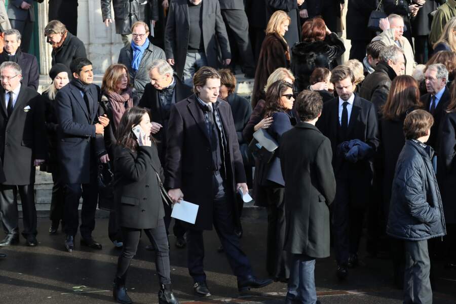 Bernard de la Villardière, Jean Sarkozy et sa femme Jessica Sebaoun étaient également présents