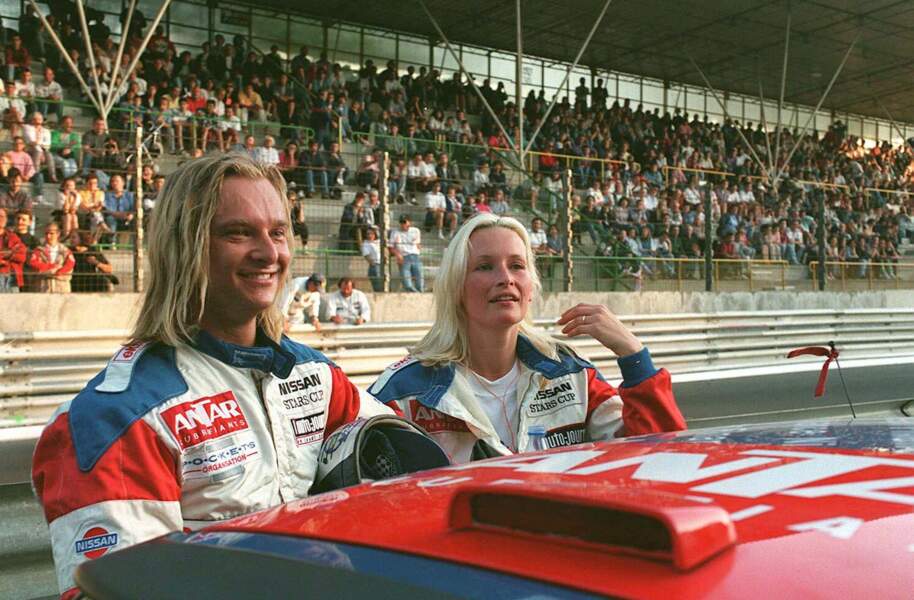 David Hallyday et Estelle Lefébure au Nissan Star Cup en 1996