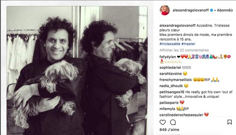 Alexandra Golovanoff rend hommage à Azzedine Alaïa