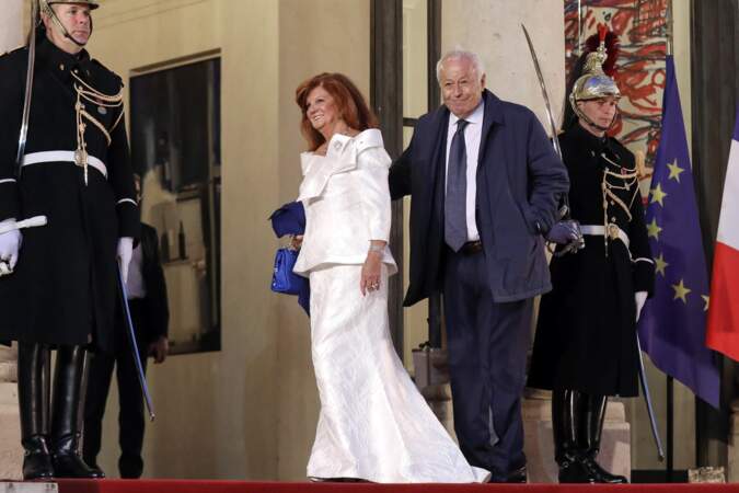 Alain Mérieux et sa femme arrivent à l'Élysée pour le dîner d'État organisé en l'honneur du président chinois