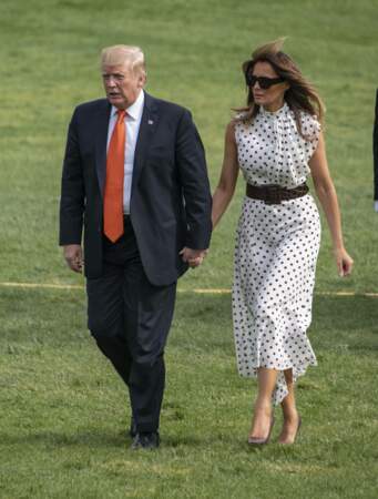 Melania Trump à la pointe de la mode en Alessandra Rich à Washington, le 24 avril 2019
