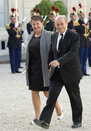 Le ministre de la Défense Jean-Yves Le Drian et son épouse