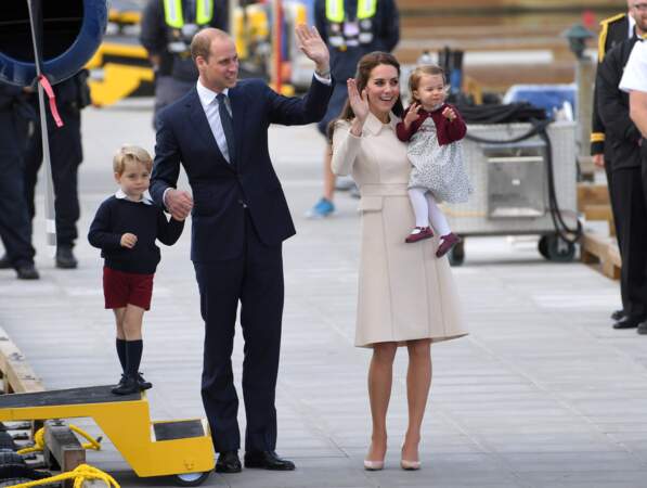 La famille Royale d'Angleterre lors de leur départ du Canada le 1 Octobre 2016