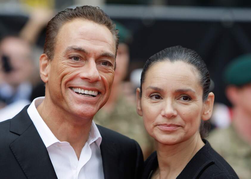 Jean-Claude Van Damme et Gladys, les tourtereaux mariés en 1986 et en 1999. 