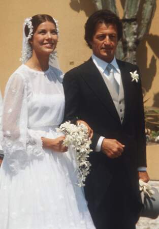 Caroline de Monaco lors de son mariage avec Philippe Junot 