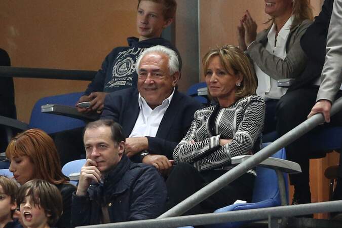 Dominique Strauss Kahn et Myriam L'Aouffir assistent à la finale de la Coupe de France au Stade de France en 2015
