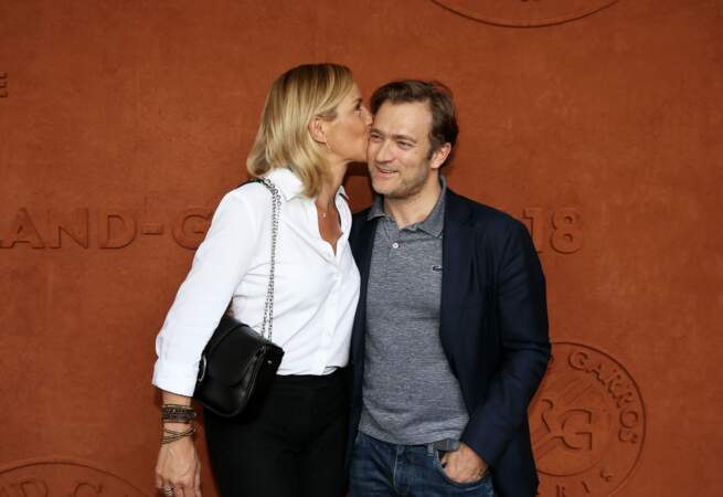 Laurence Ferrari et son mari Renaud Capuçon au village de Roland Garros le 2 juin 2018