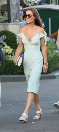 Pippa Middleton en robe vert pâle a éblouit Wimbledon