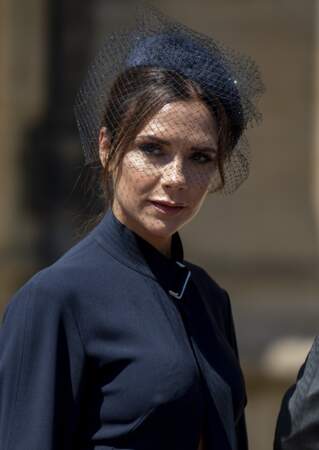 Victoria Beckham (44 ans), élégante au mariage de Meghan Markle et du Prince Harry. 