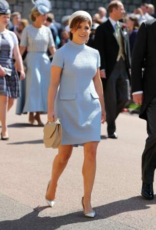 Eugenie d’York arrive au mariage du prince Harry et de Meghan Markle à Windsor le 19 mai 2018