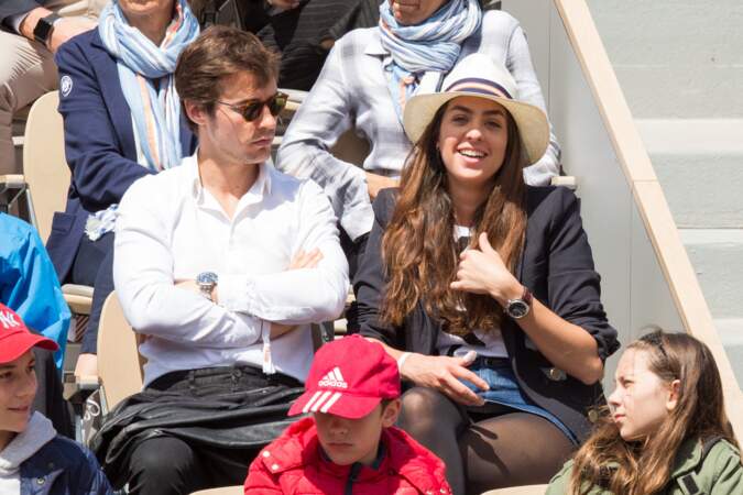 Anouchka Delon a assisté aux matchs de Roland Garros en compagnie de son amoureux Julien Dereims, le 8 juin 2019