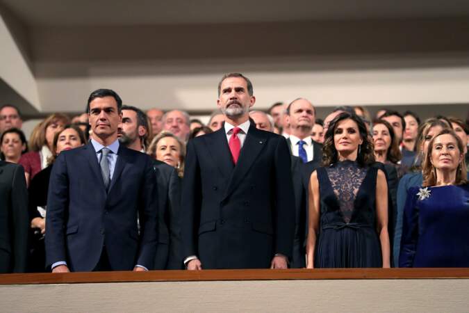 Felipe VI et Letizia d'Espagne à L'Auditorium National de Madrid, le 5 décembre 2018