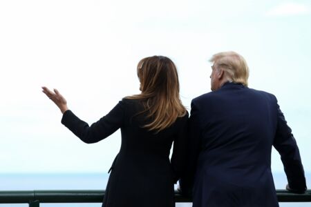 Le président Donald Trump, sa femme Melania - 75ème anniversaire du débarquement