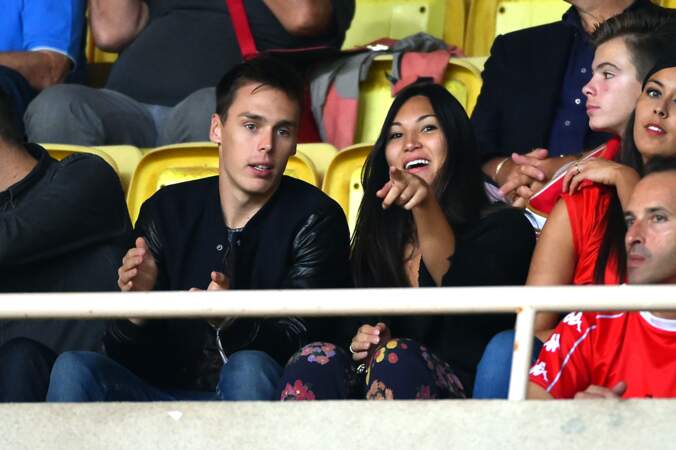 Louis Ducruet et sa compagne Marie âgés de 22 ans s'affichent dans les tribunes de l'AS Monaco en 2016