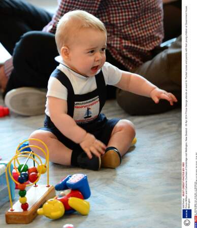 Prince George, âgé de 9 mois (le 9 avril 2014 à Wellington, Nouvelle-Zélande)