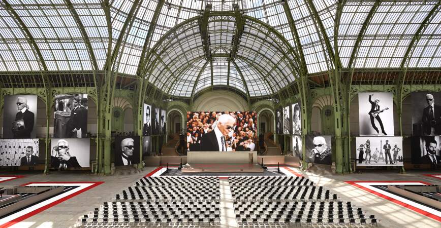 le Grand Palais aux couleurs de Karl Lagerfeld pour une soirée hommage