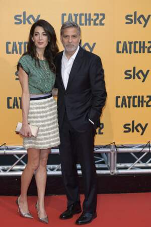 George et Amal Clooney à Rome, à l'avant-première de la série TV "Catch 22" , le 13 mai 2019