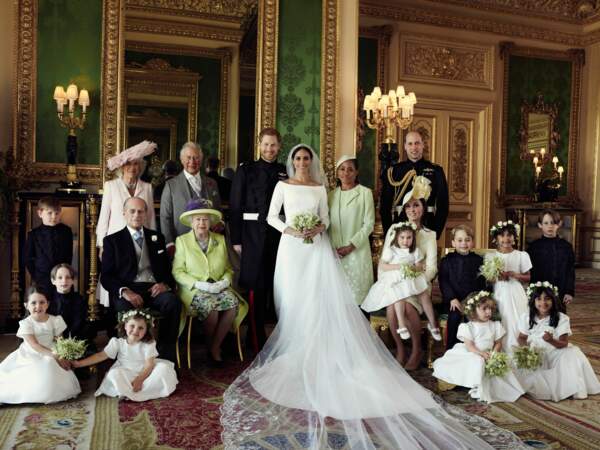 La reine Elizabeth II, lors du mariage du prince Harry et de Meghan Markle, le 19 mai 2018