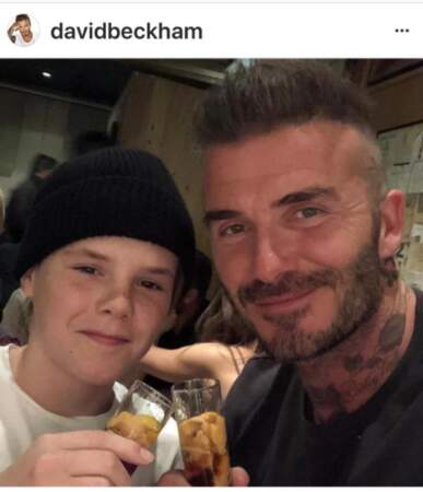 David Beckham et son fils, cruz