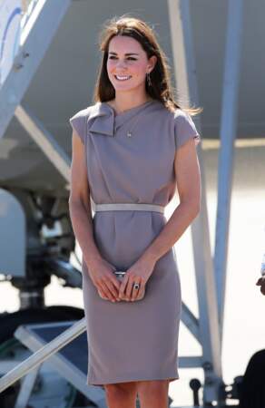 Kate Middleton, robe Roksanda Ilinčić (beige) 22 Avril 2014 - Ayers Rock Australie - Getty