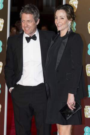Hugh Grant et sa future épouse Anna Eberstein enceinte à la 71ème cérémonie des BAFTA le 18/02/18