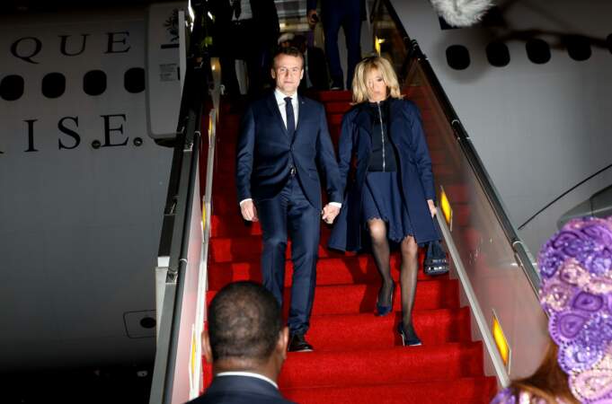 Emmanuel et Brigitte Macron au Sénégal le 1er février