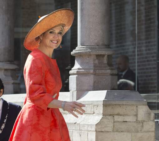 La reine Maxima recycle sa capeline fétiche en avril 2016