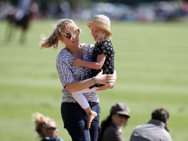 Autumn Phillips et sa fille Isla assistent au festival de polo de Gloucester le 11 juin 2017