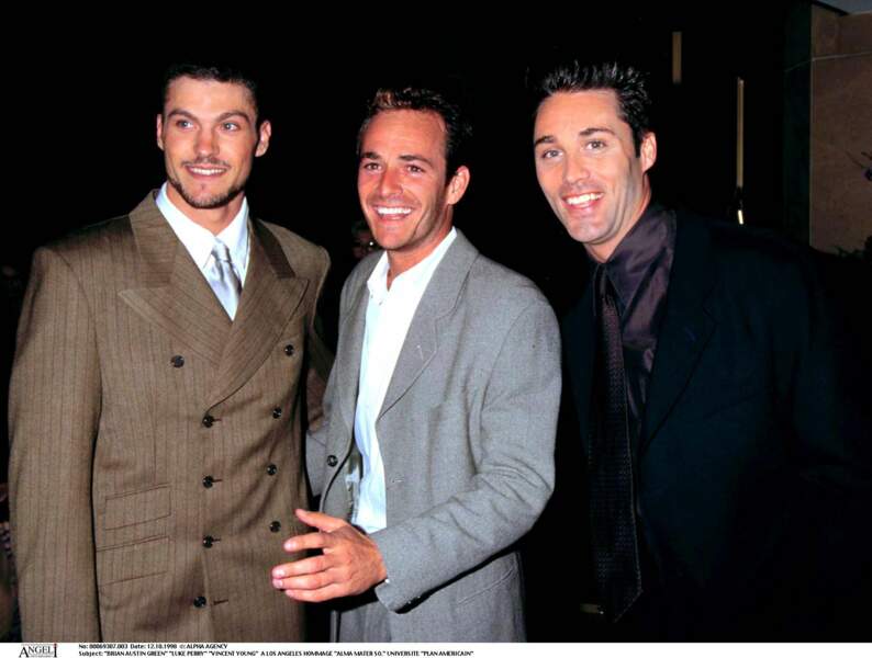 Brian Austin Green, Luke Perry et Vincent Young à Los Angeles en 1998