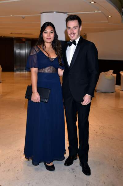 Louis Ducruet et sa fiancée Marie pendant la 15ème édition des Golden Foot Hublot Award à Monaco le 7 novembre